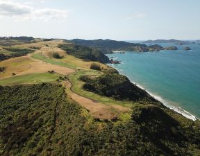 Kauri Cliffs 7th Aerial 6th Green